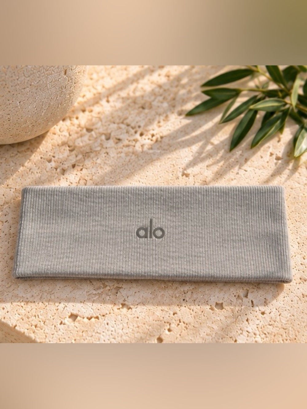 ALO Yoga Kids Light Grey Ribbed Headband